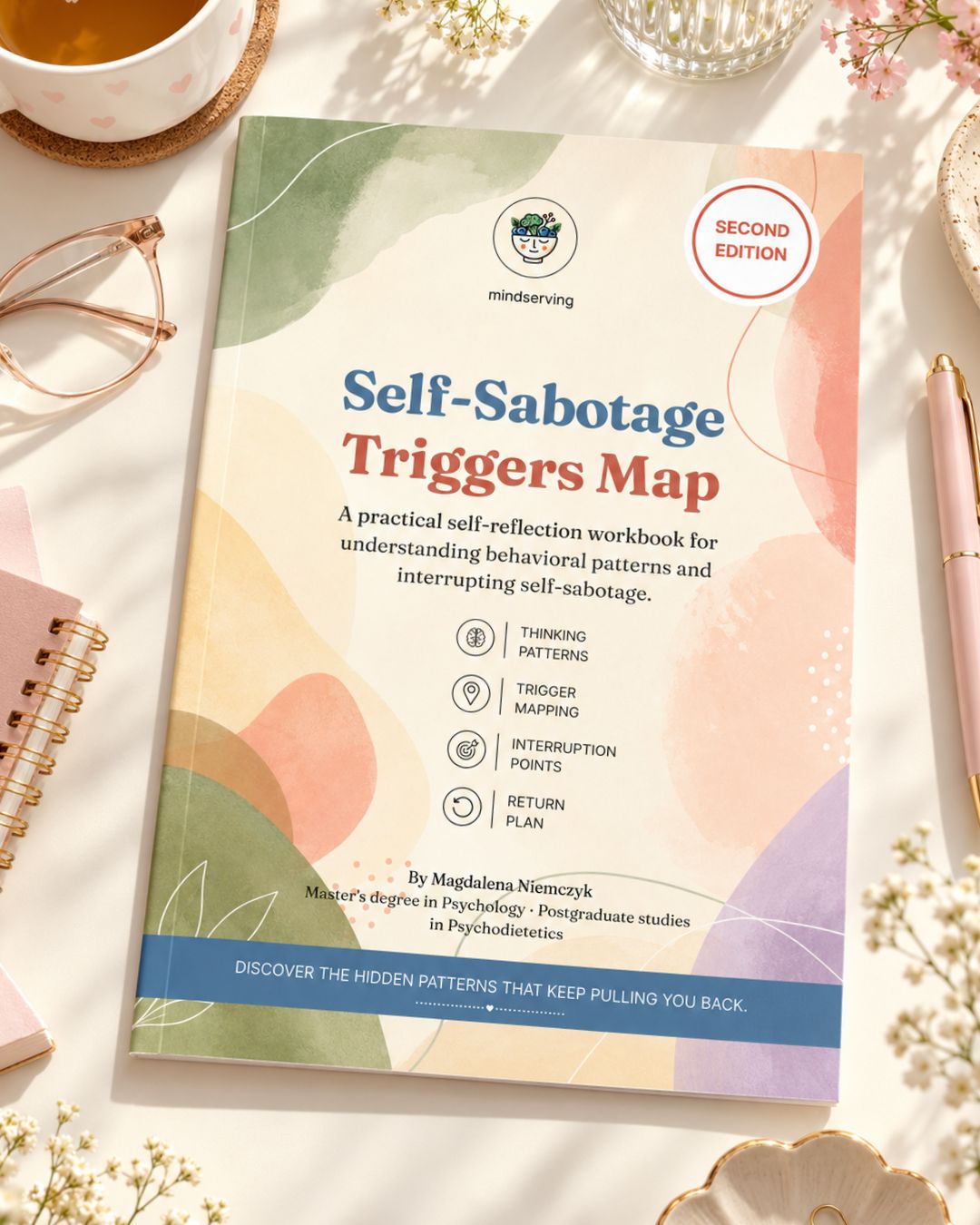 Home 2 Self-Sabotage Triggers Map, a MindServing workbook for exploring recurring eating patterns and triggers